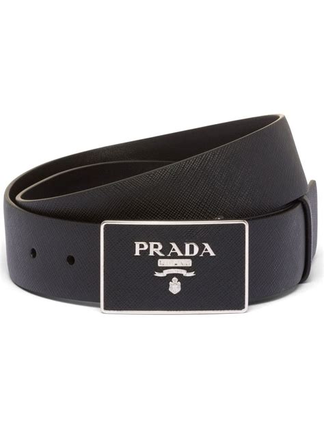 prada logo buckle leather belt baltico|prada belt farfetch.